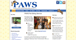 Desktop Screenshot of pawspetsitting.net