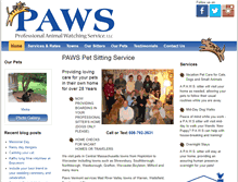 Tablet Screenshot of pawspetsitting.net